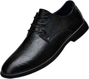 Mens Dress Oxford Shoes Lace Up Cap Toe Brogue Wingtip Platform Formal Prom Wedding Business Comfortable