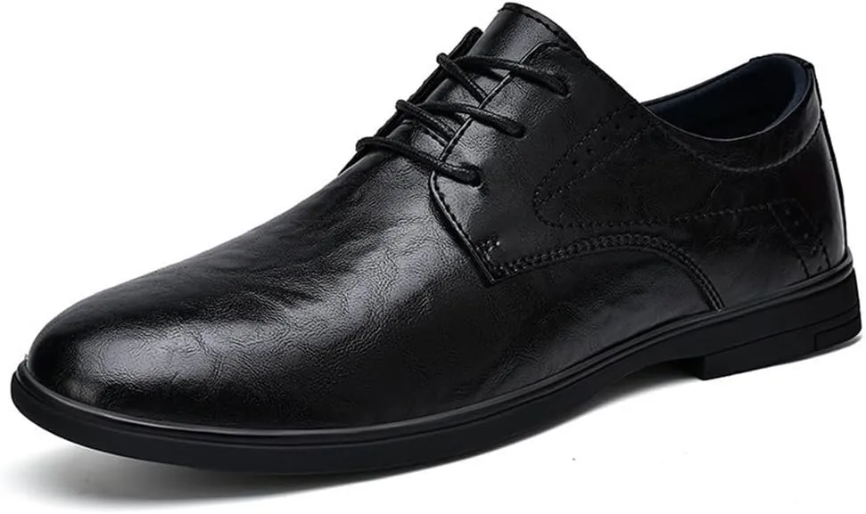 Mens Dress Oxford Shoes Lace Up Cap Toe Brogue Wingtip Platform Formal Prom Wedding Business Comfortable