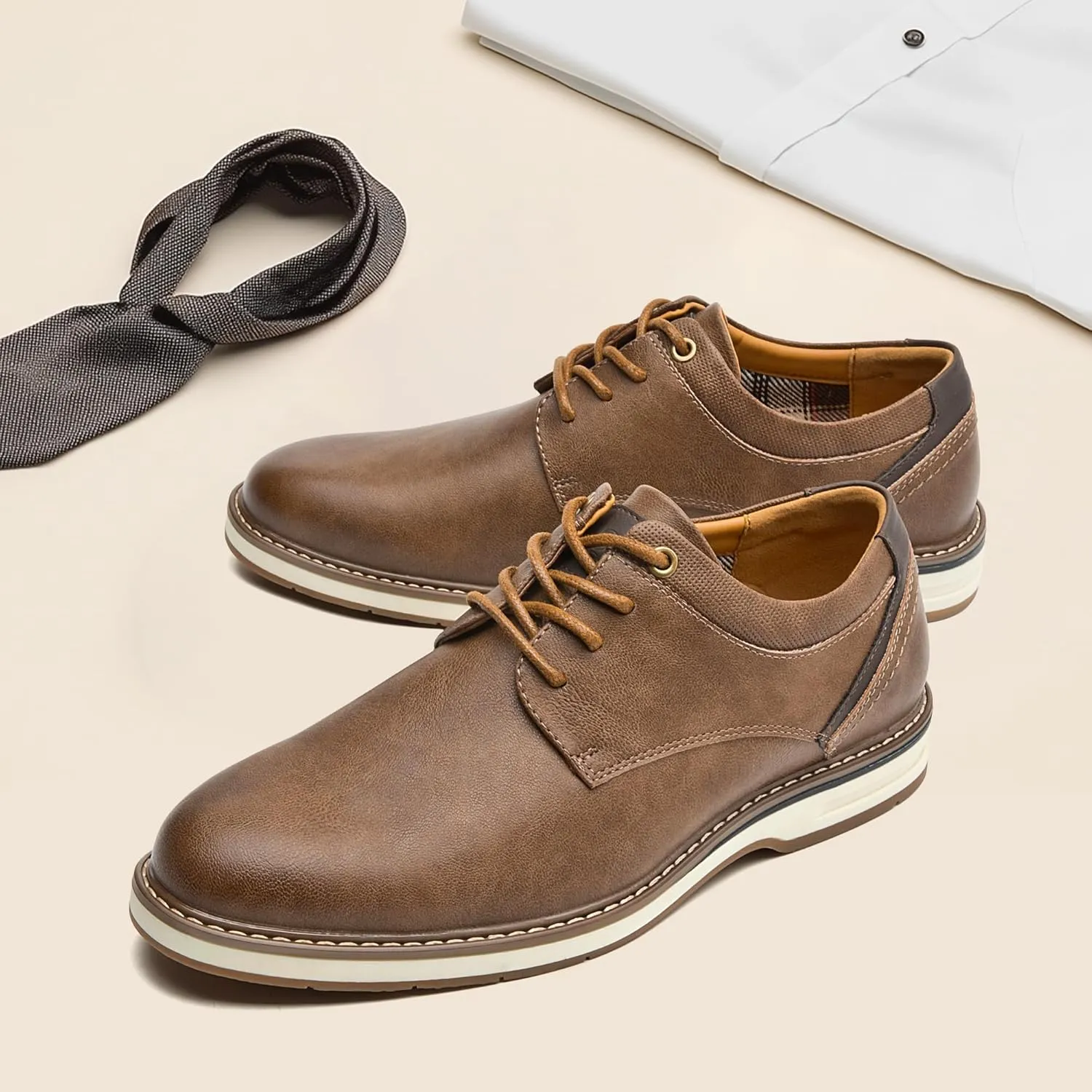 Men's Dress Shoes Casual Business Formal Oxfords Classic Lace Up Work Dress Shoes