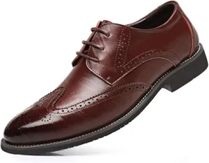 Men's Dress Shoes Classic Lace-Up Shoes Business Oxford Shoes for Men Wedding Party Fashion Wingtip Shoes