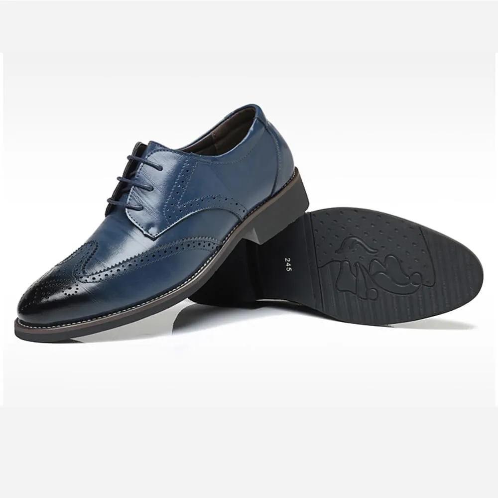 Men's Dress Shoes Classic Lace-Up Shoes Business Oxford Shoes for Men Wedding Party Fashion Wingtip Shoes
