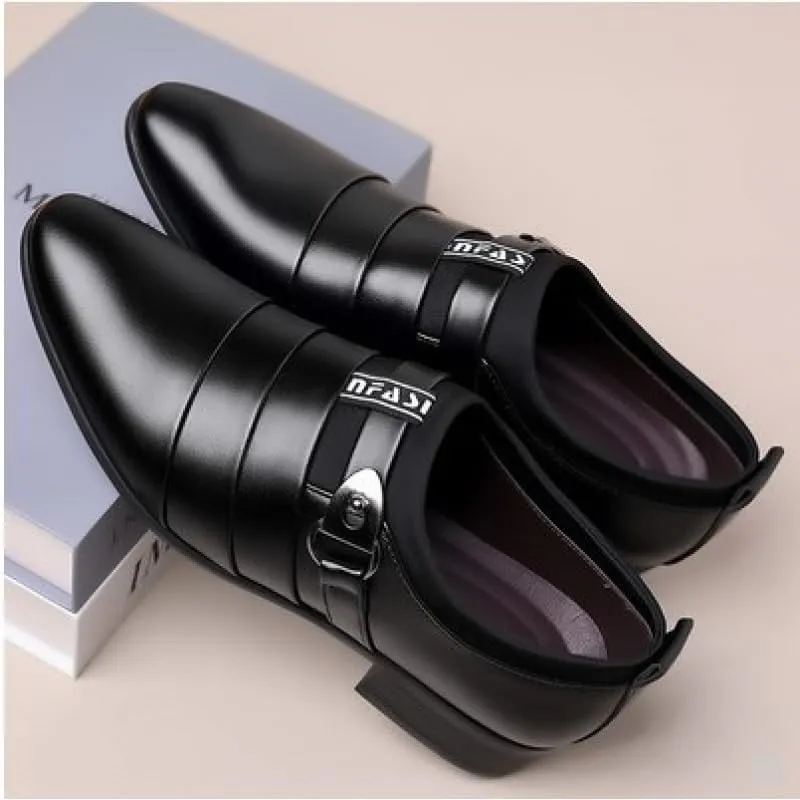 Men's Dress Shoes Classic Slip-On Low Leather Oxfords Shoes Comfort Lightweight All-Day Non-Slip Derby Shoes for Men(10.5)