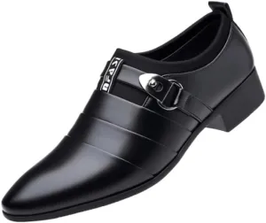 Men's Dress Shoes Classic Slip-On Low Leather Oxfords Shoes Comfort Lightweight All-Day Non-Slip Derby Shoes for Men(10.5)