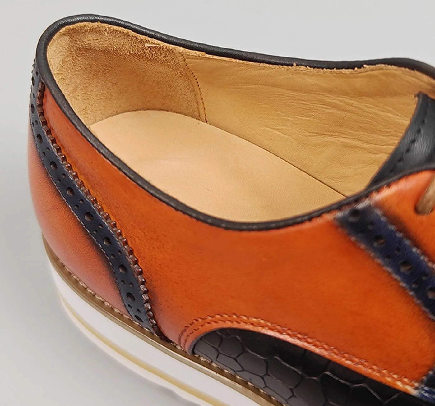 Mens Dress Shoes Genuine Leather Wingtip Brogue Oxfords – Elegant Business & Suit Footwear with Ultra-Comfort Cushioned Insole, Ideal for Weddings & Office