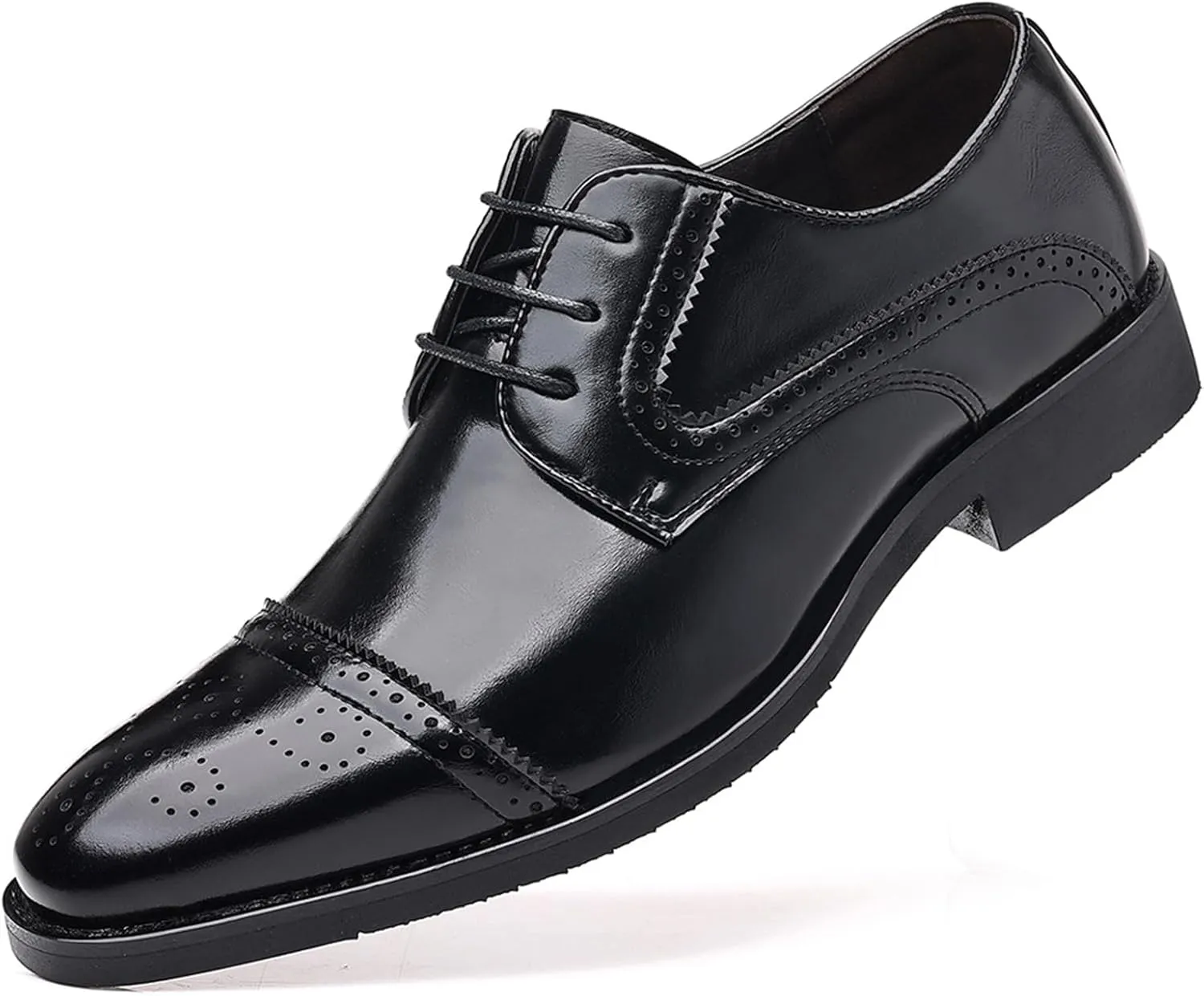 Men's Dress Shoes Lace-up Classic Derby Wingtip Brogues Formal Business Comfort Oxford Shoes