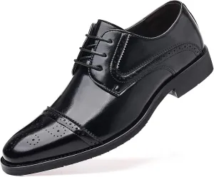 Men's Dress Shoes Lace-up Classic Derby Wingtip Brogues Formal Business Comfort Oxford Shoes