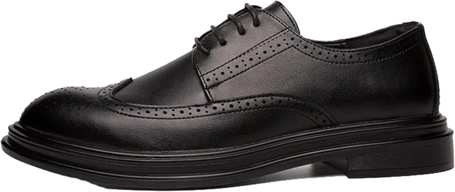 Men's Formal Shoes Spring and Autumn Gentlemen's Evening Party Oxford Shoes Youth Classic Low Top Lace up Business Shoes
