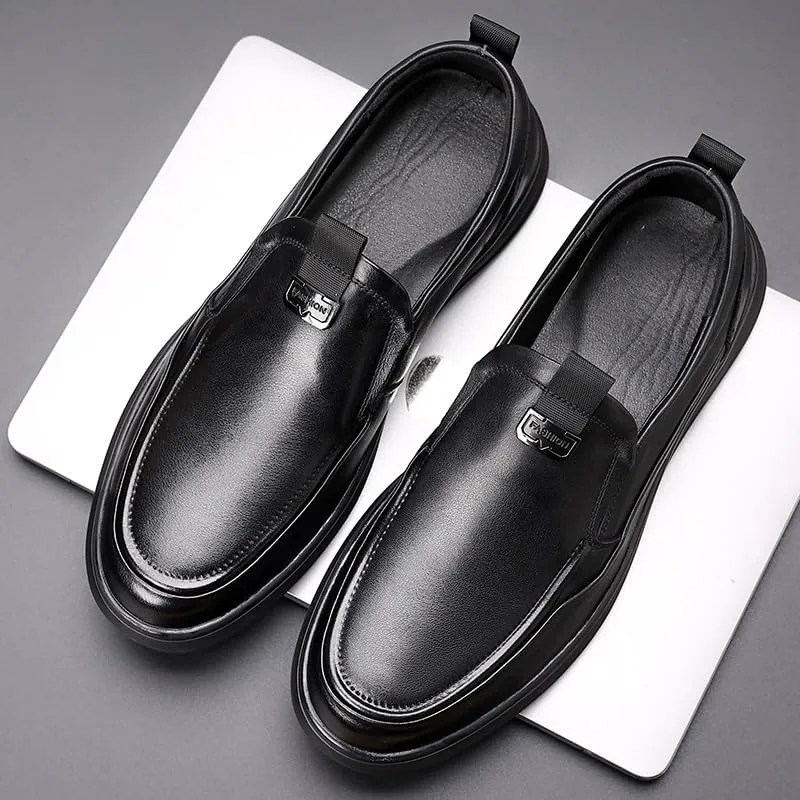 Men's Handmade Modern Classic Lace up Leather Lined Perforated Dress Shoes Fashion Pointed Toe Slip-On Oxford