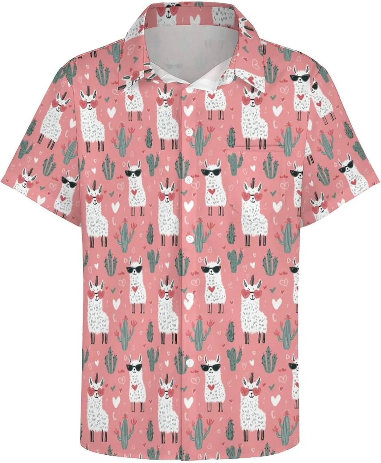 Mens Hawaiian Shirt Casual Button Down Short Sleeve Tropical Beach Holiday Aloha Party Shirt for Men Funny