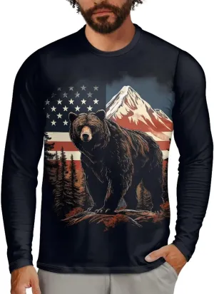 Men's Long Sleeve Tees T-Shirt Athletic Shirt for Men Casual Pullover Tops Quick Dry Casual Wear for Hiking Running