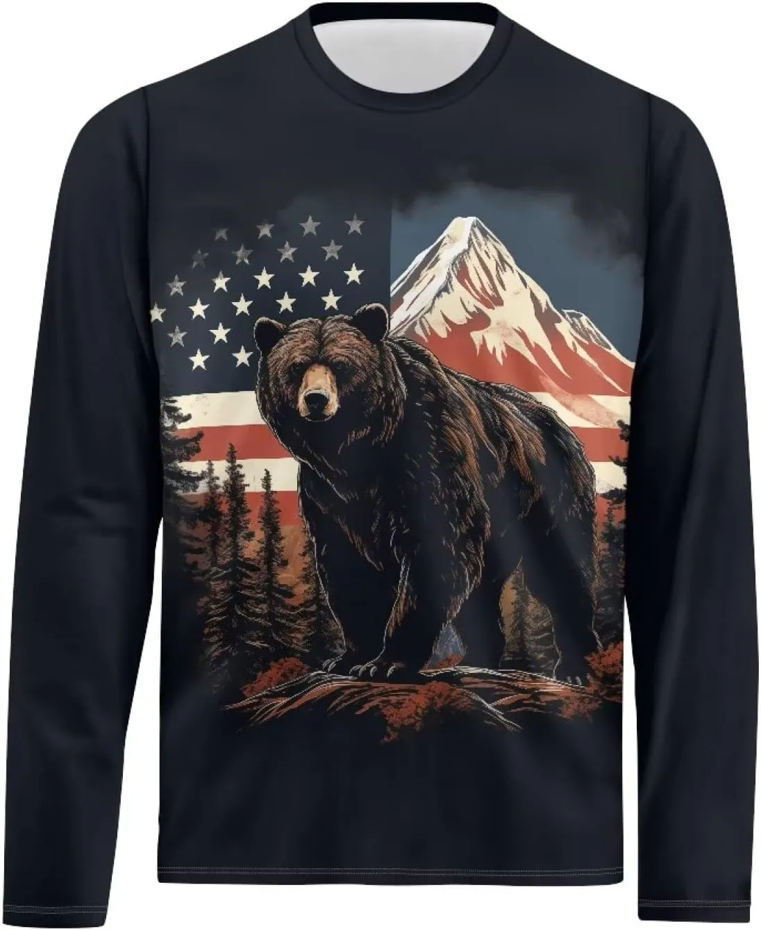 Men's Long Sleeve Tees T-Shirt Athletic Shirt for Men Casual Pullover Tops Quick Dry Casual Wear for Hiking Running
