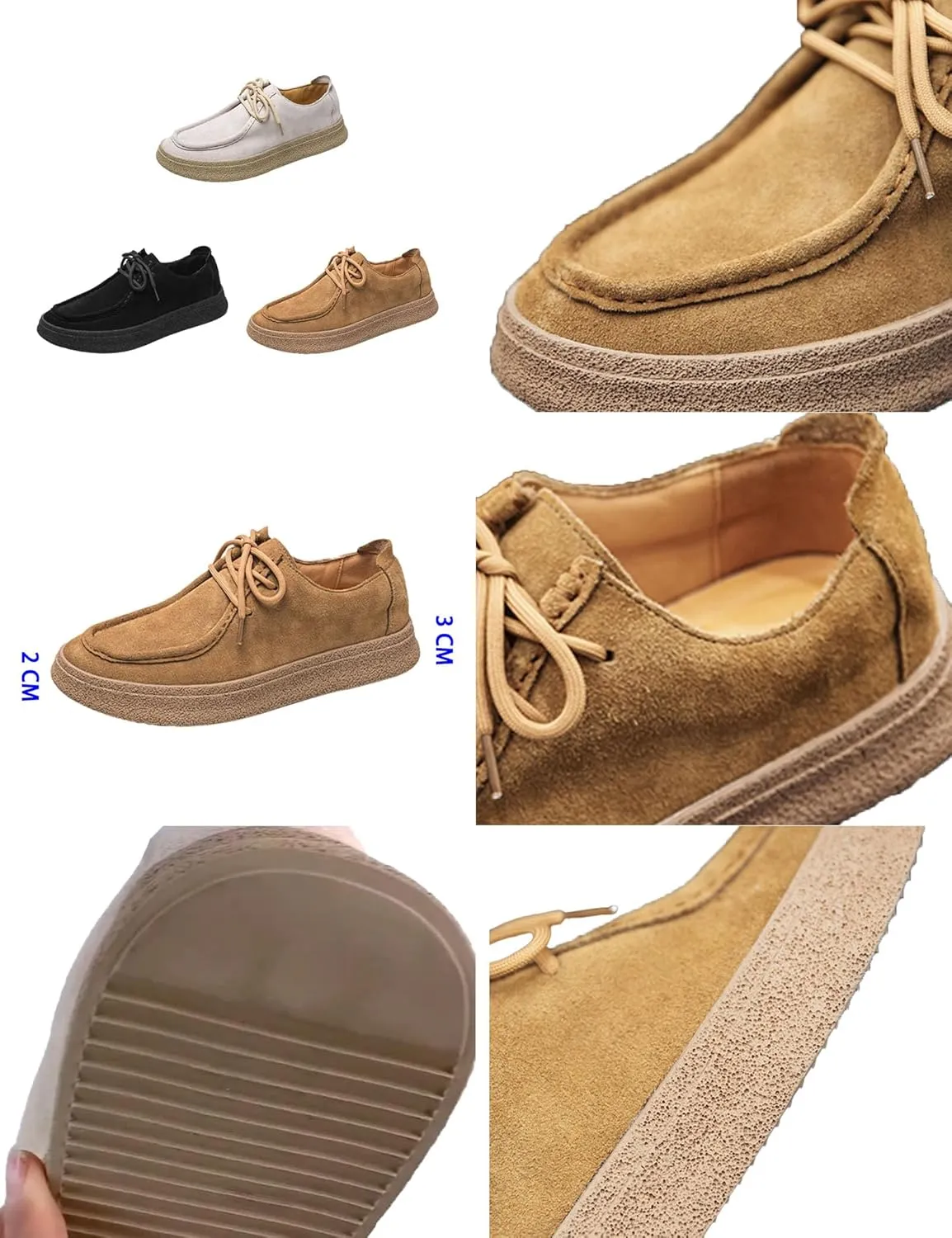 Men's Suede Fashion Dress Sneakers,Vintage Comfort Low-top Lace-up Softsole Moccasins Business Casual Oxford Shoes