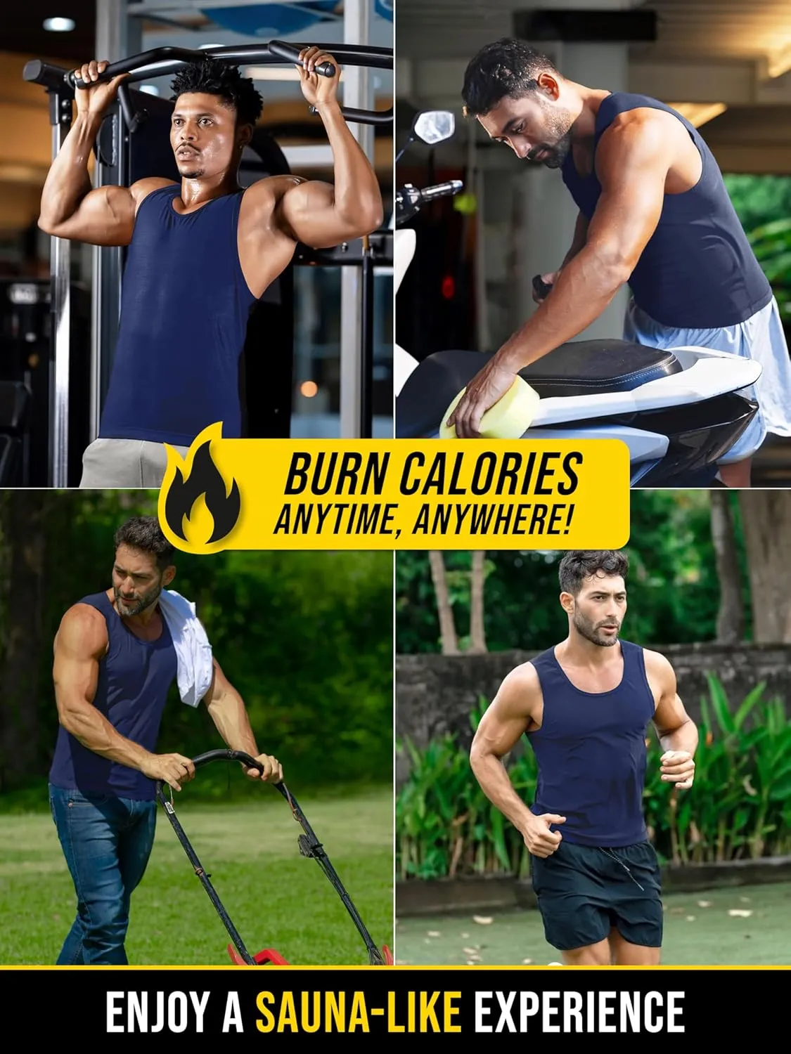 Men’s Sweat Vest - Boost Weight Loss with Increased Sweating & Compression Technology Sauna Vest for Men (XS-7XL)