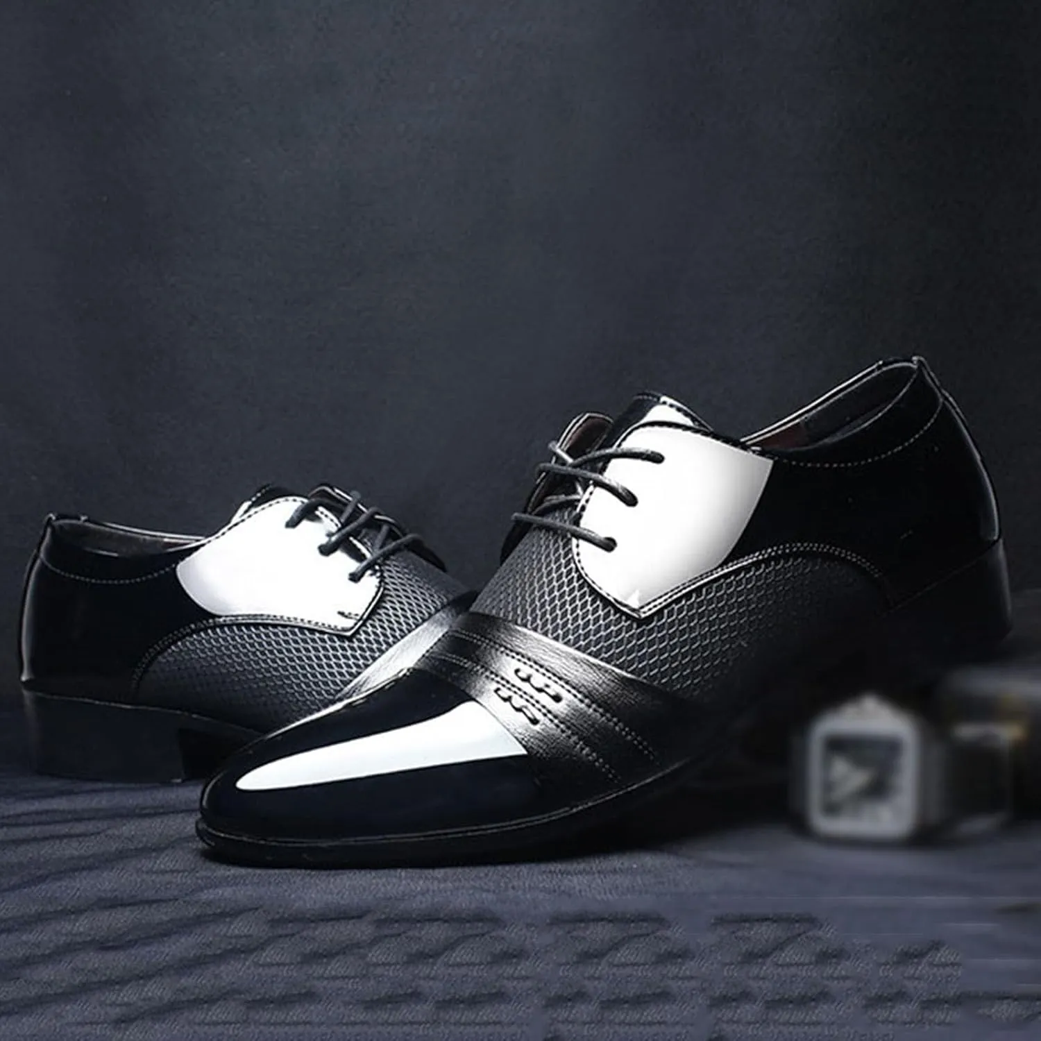 Mens Tuxedo Shoes Patent Leather Formal Business Oxford Dress Shoes