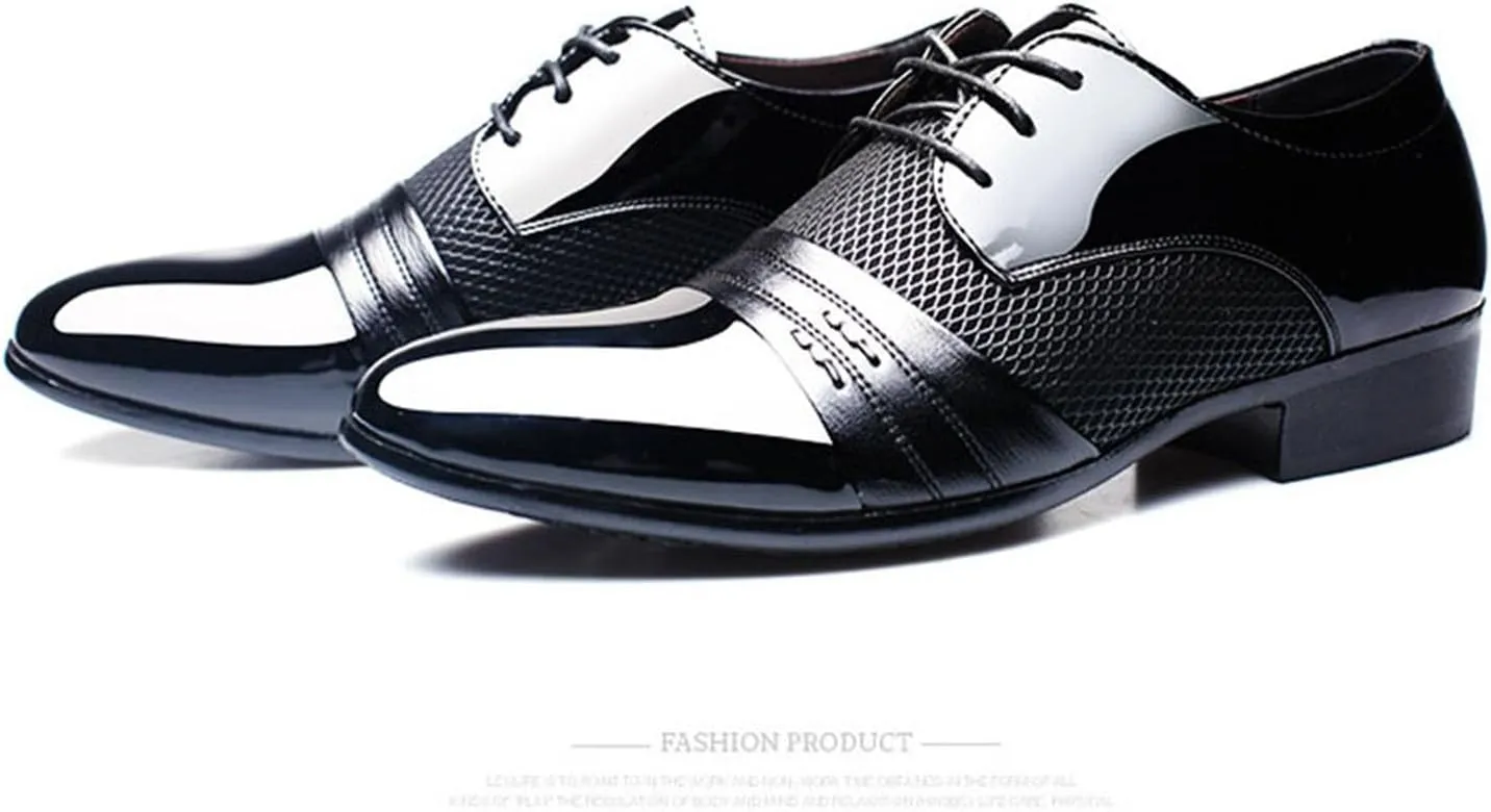 Mens Tuxedo Shoes Patent Leather Formal Business Oxford Dress Shoes