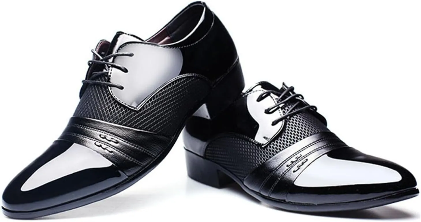 Mens Tuxedo Shoes Patent Leather Formal Business Oxford Dress Shoes