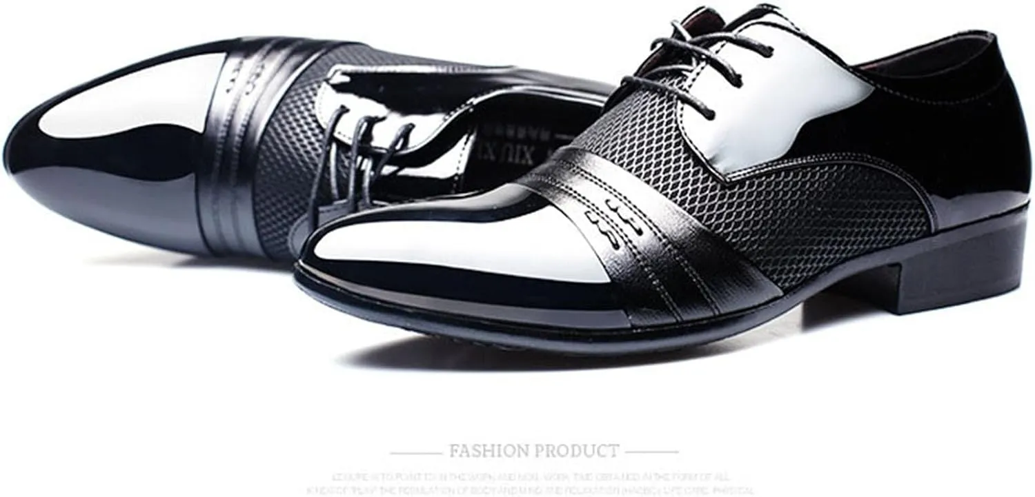 Mens Tuxedo Shoes Patent Leather Formal Business Oxford Dress Shoes