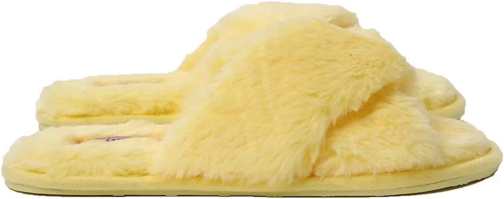Millffy Fuzzy Fluffy Open Toe Slippers for Summer Warm Comfy flip Flop Slippers for Women Slip on