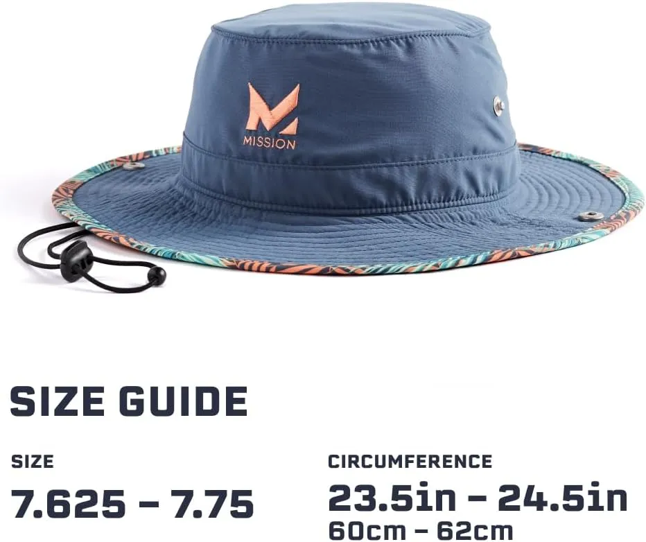 MISSION Cooling Bucket Hat - Unisex Wide-Brim Hat for Men & Women - Lightweight, Foldable & Durable - Cools Up to 2 Hours