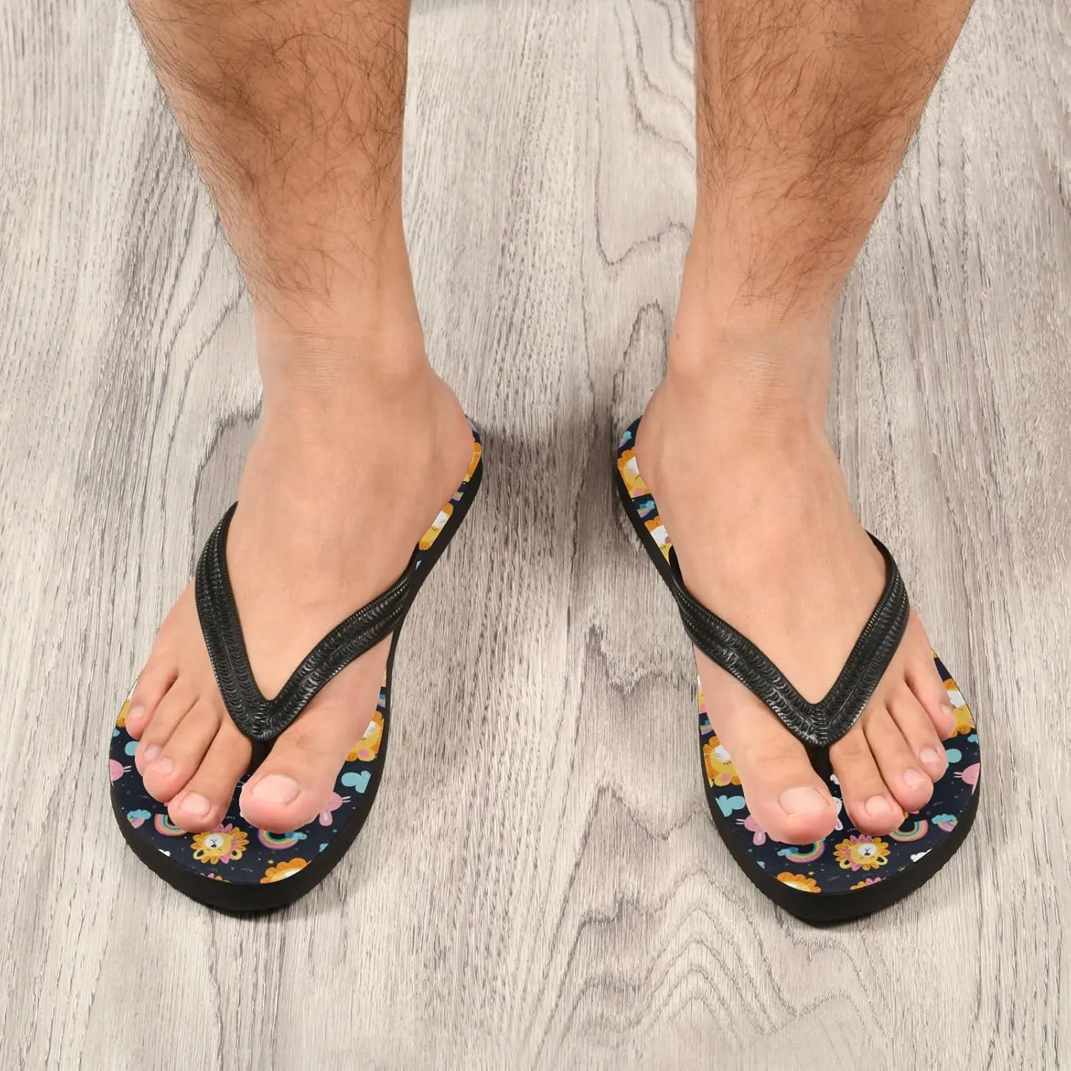 MNSRUU Flip Flops for Women Men Cute Animal Sloth Flip Flops Womens Slides Men Sandals Shower Slippers Summer Non-Slip Flipflops for Swim Beach Bathroom, XS