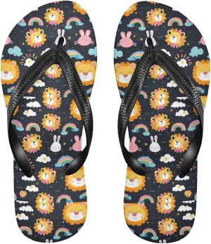 MNSRUU Flip Flops for Women Men Cute Animal Sloth Flip Flops Womens Slides Men Sandals Shower Slippers Summer Non-Slip Flipflops for Swim Beach Bathroom, XS