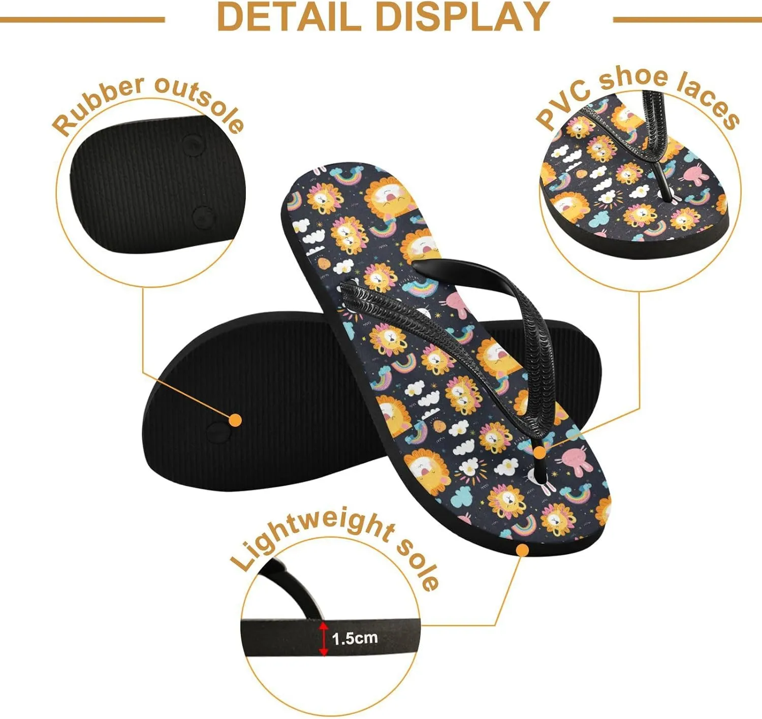 MNSRUU Flip Flops for Women Men Cute Animal Sloth Flip Flops Womens Slides Men Sandals Shower Slippers Summer Non-Slip Flipflops for Swim Beach Bathroom, XS