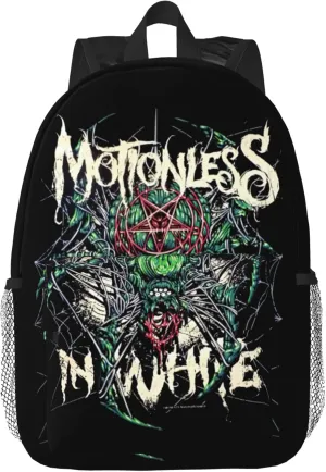 Motionless Rock In White Unisex Casual Backpack Lightweight Travel Bag Classic Laptop Daypack Men Women Backpack, Black