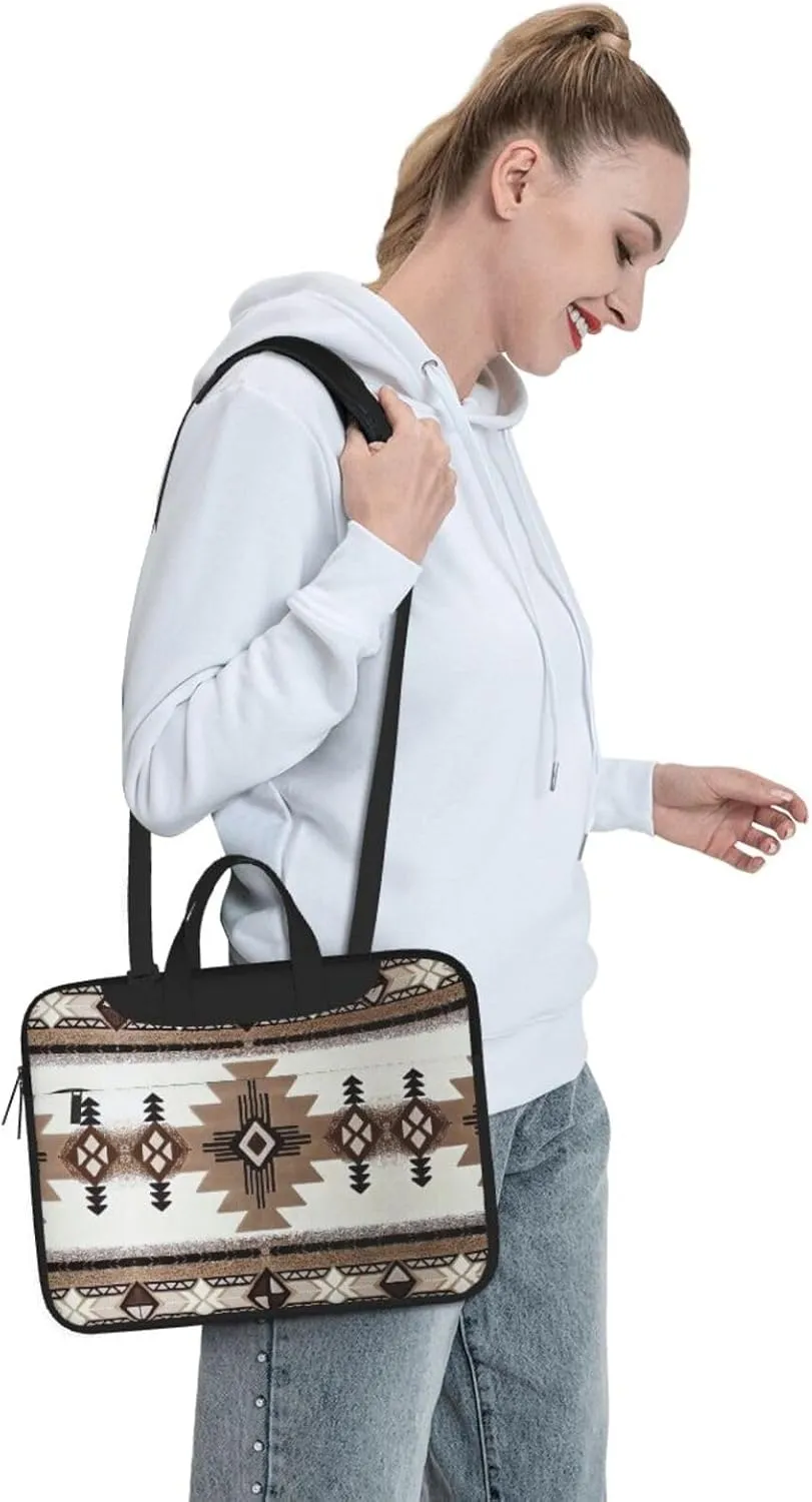 Native American Print Laptop Bag Laptop Case Shoulder Laptop Bag with Padded Protection Spacious Pockets