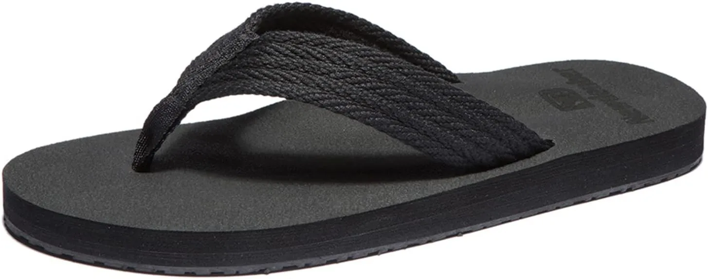 NewDenBer Mens Flip Flops Comfortable Thong Sandals Lightweight Summer Beach Sandals