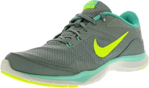 Nike Womens Flex Trainer 5 Running Shoe, Dove Grey/Light Aqua/Teal Tint/Volt - 9 B(M) US
