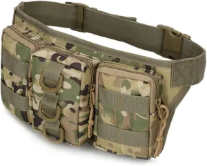 NOLITOY Pack Fanny Pack Waist Bag for Outdoor Activities Adjustable Running Belt with Separate Pockets Lightweight Travel Pouch for Hiking and Workouts Camouflage