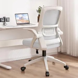 Office Chair, Ergonomic Desk Breathable Mesh Swivel Chair with Flip-Up Arms and Lumbar Support Computer for Home Office