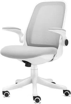 Office Chair,Chairs Mesh Office Swivel Computer Adjustable Height with Flip Up Armrests Chair (C)
