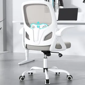 Office Desk Chair with Lumbar Support, Ergonomic Mesh Office Chair with Wheels and Flip-up Armrests, Adjustable Height Swivel Computer Chair for Home and Office, KYGB255