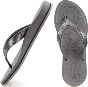ONCAI Women's Flip Flops Comfortable Summer Beach Thong Sandals for Women with Cushion Walking Arch Support Yoga Mat Indoor Outdoor Soles