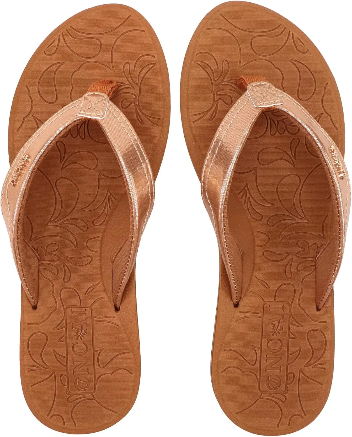 ONCAI Women's Flip Flops Comfortable Summer Beach Thong Sandals for Women with Cushion Walking Arch Support Yoga Mat Indoor Outdoor Soles