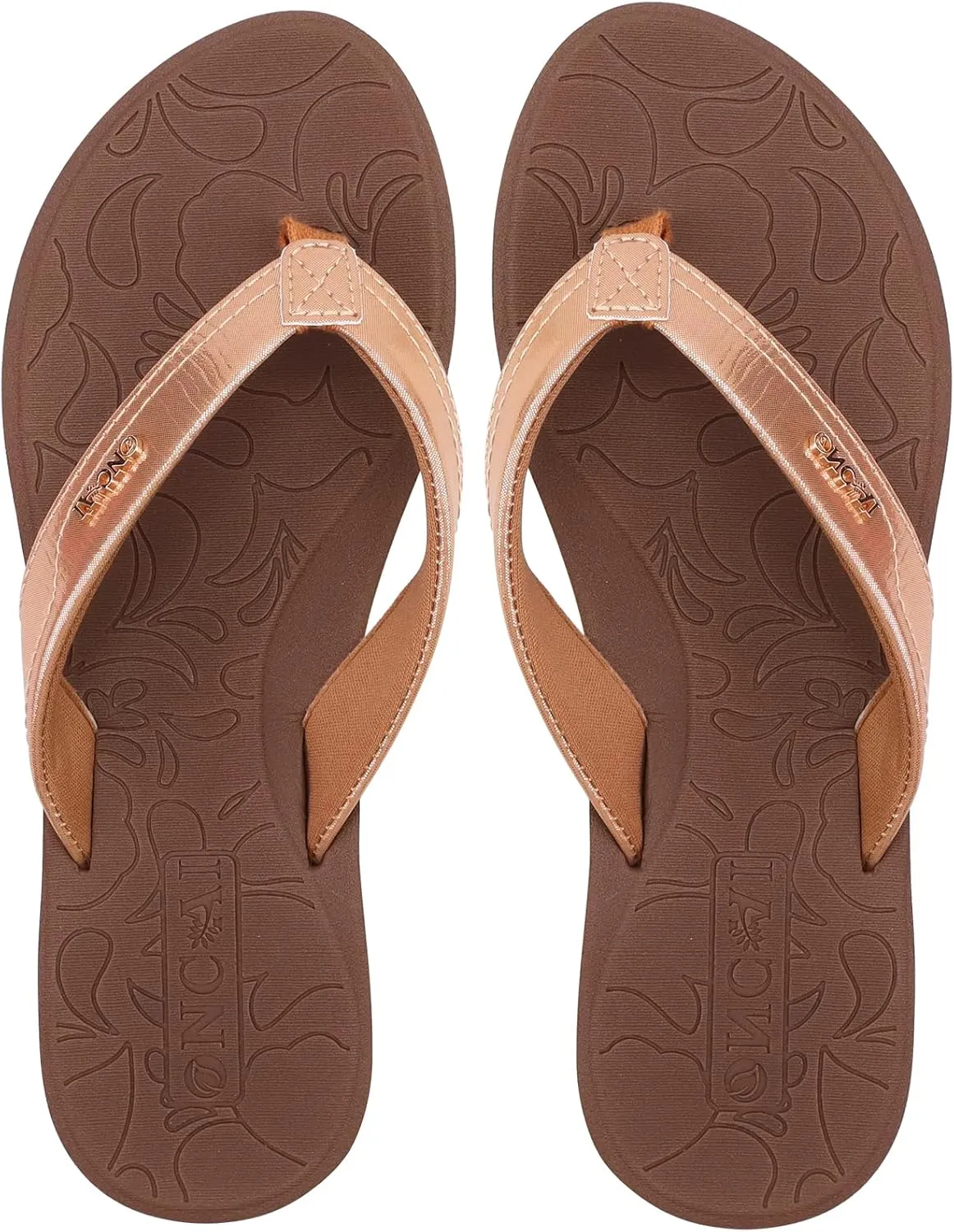 ONCAI Women's Flip Flops Comfortable Summer Beach Thong Sandals for Women with Cushion Walking Arch Support Yoga Mat Indoor Outdoor Soles