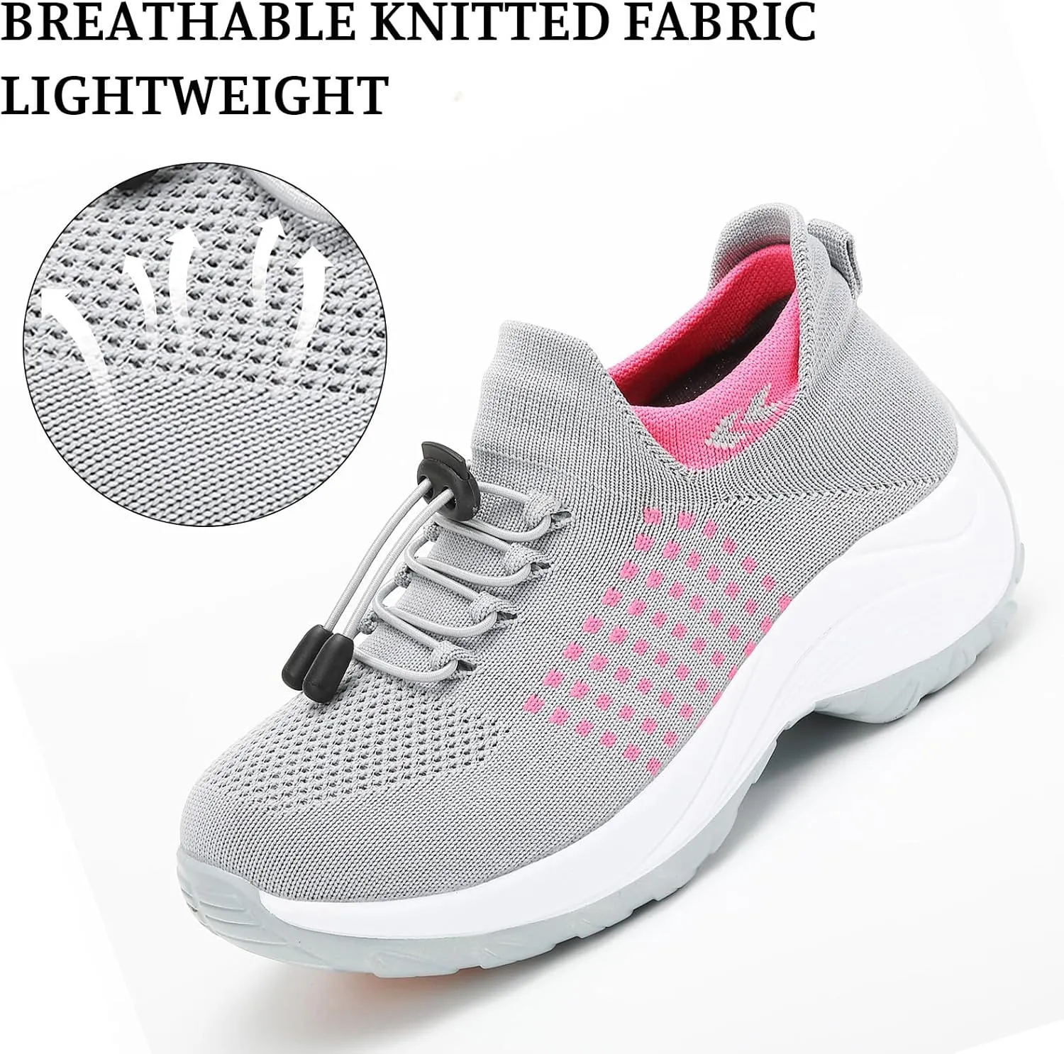 Orthopedic Shoes for Women Comfort Wear Orthowear Shoes Wide Width Slip On Walking Tennis Sneakers Plantar Fasciitis Bowling Shoe Mesh Athletic Style for Bowlers Breathable Lightweight