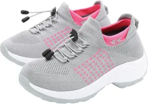 Orthopedic Shoes for Women Comfort Wear Orthowear Shoes Wide Width Slip On Walking Tennis Sneakers Plantar Fasciitis Bowling Shoe Mesh Athletic Style for Bowlers Breathable Lightweight
