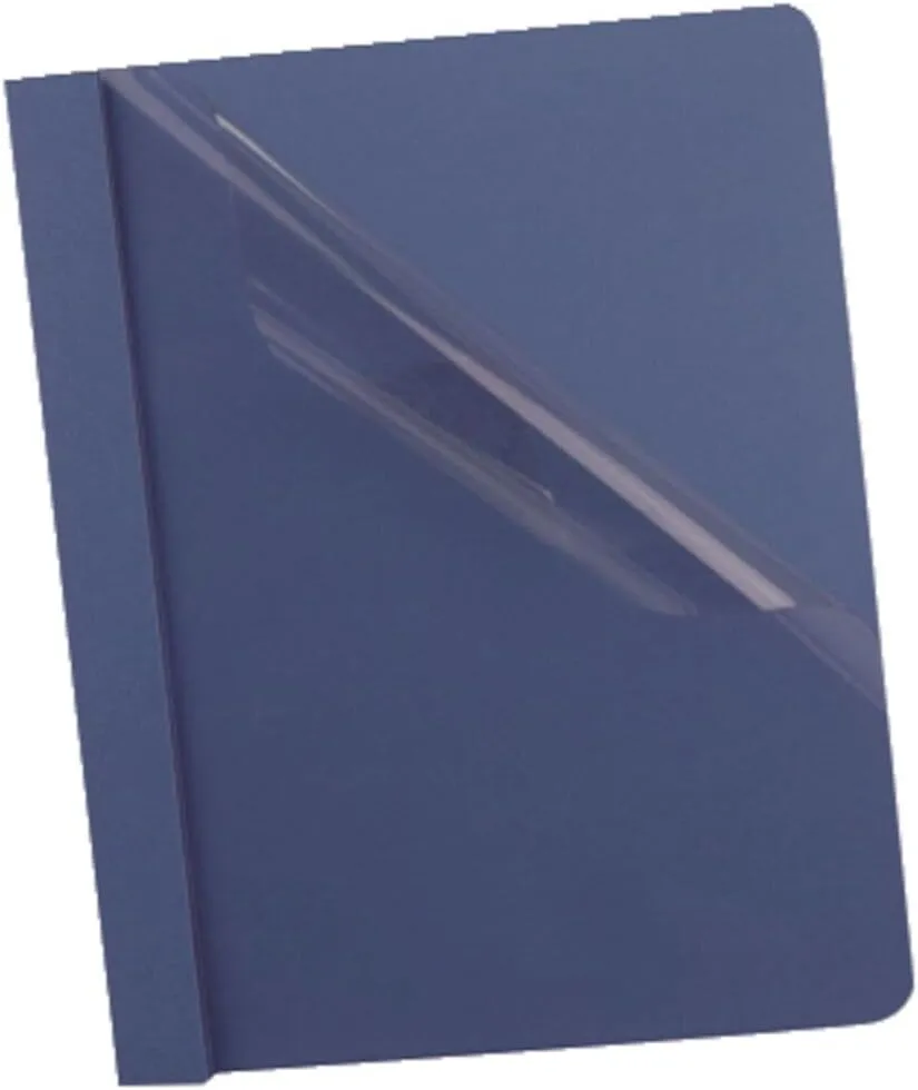 Oxford Clear Front Report Covers, Dark Blue, Letter Size, 25 per Box (55838EE)