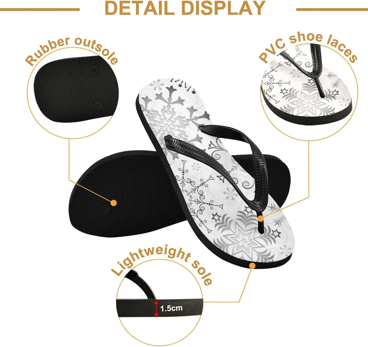 Oyihfvs Flip Flops Flip Sandal Home Slippers Hotel Spa Bedroom for Men Women XS-XXL