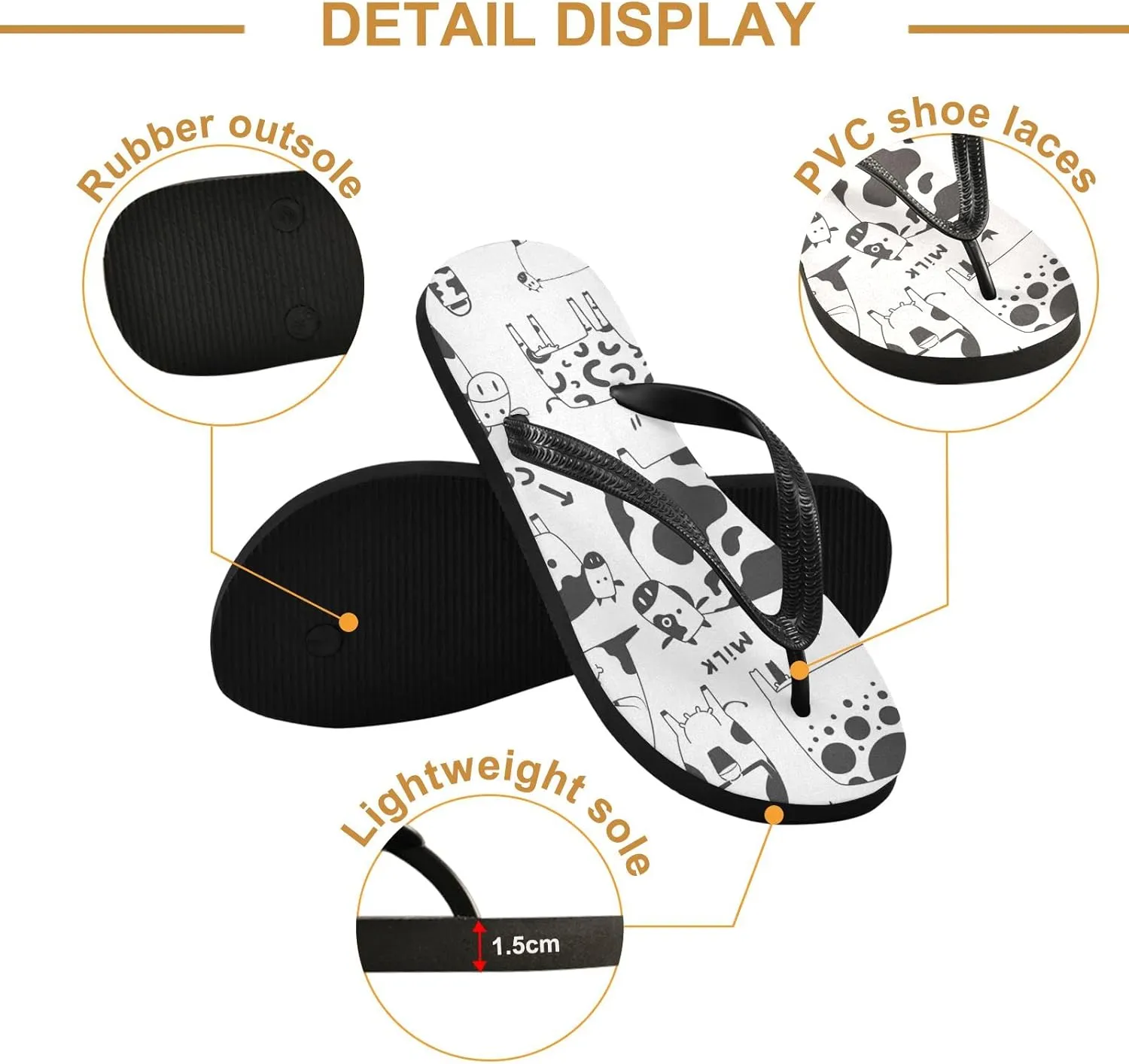 Oyihfvs Flip Flops Flip Sandal Home Slippers Hotel Spa Bedroom for Men Women XS-XXL
