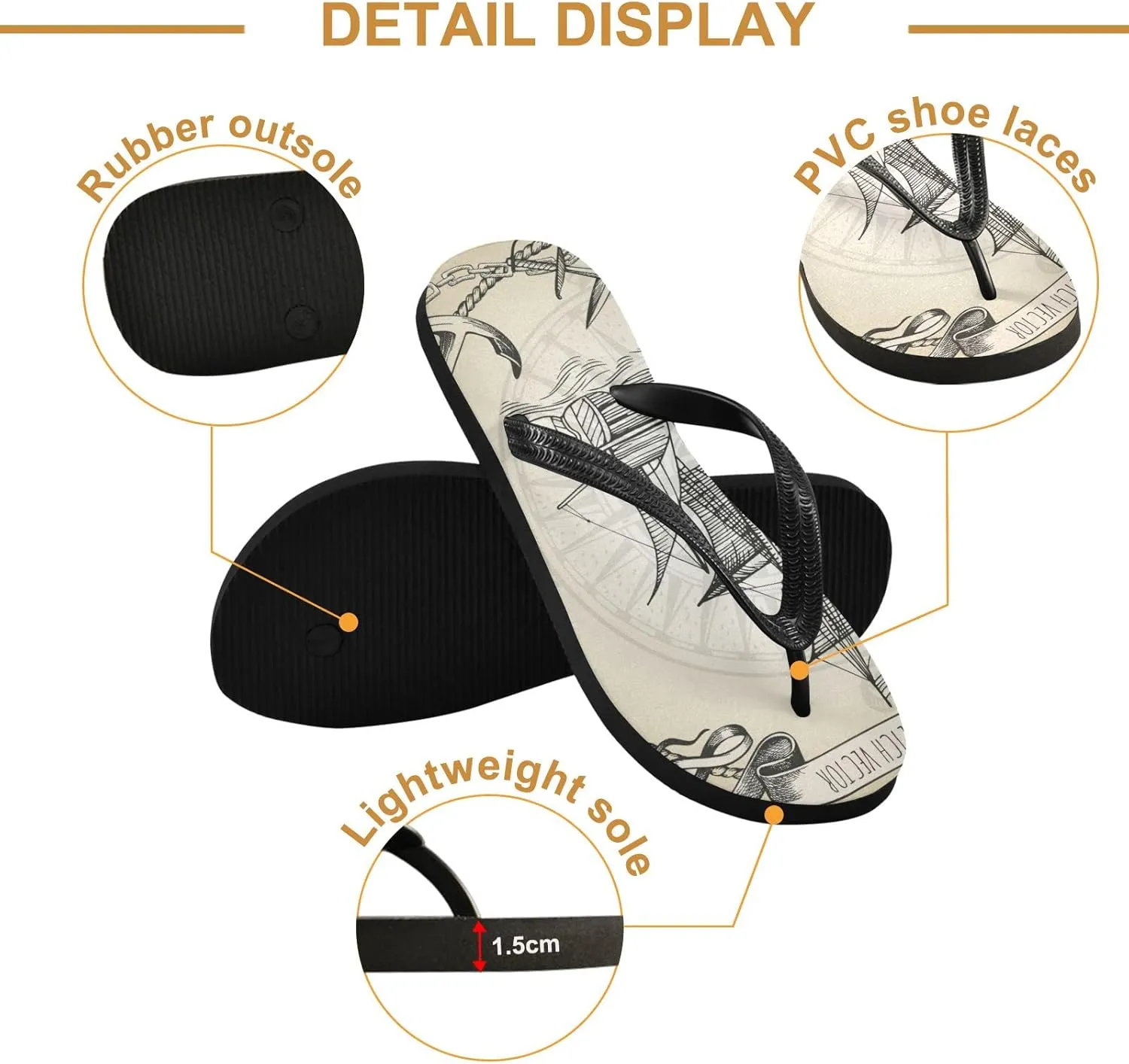 Oyihfvs Flip Flops Flip Sandal Home Slippers Hotel Spa Bedroom for Men Women XS-XXL
