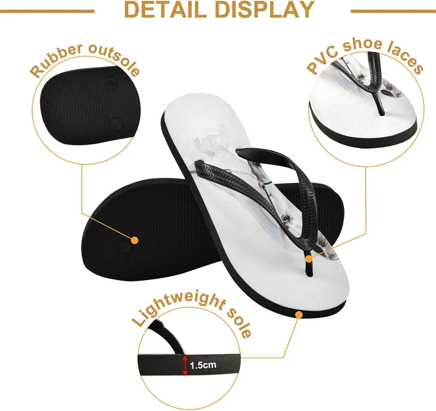 Oyihfvs Flip Flops Flip Sandal Home Slippers Hotel Spa Bedroom for Men Women XS-XXL