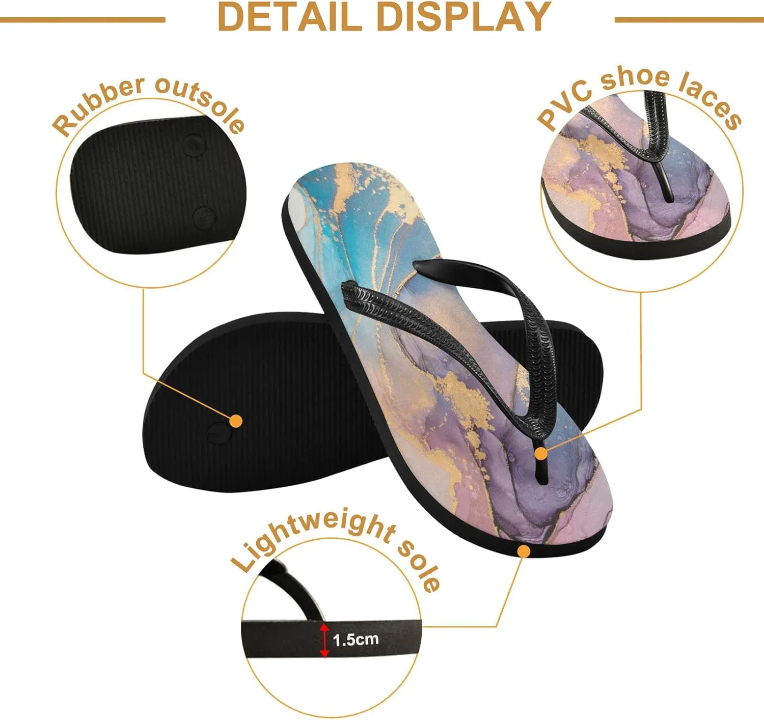 Oyihfvs Flip Flops Flip Sandal Home Slippers Hotel Spa Bedroom for Men Women XS-XXL