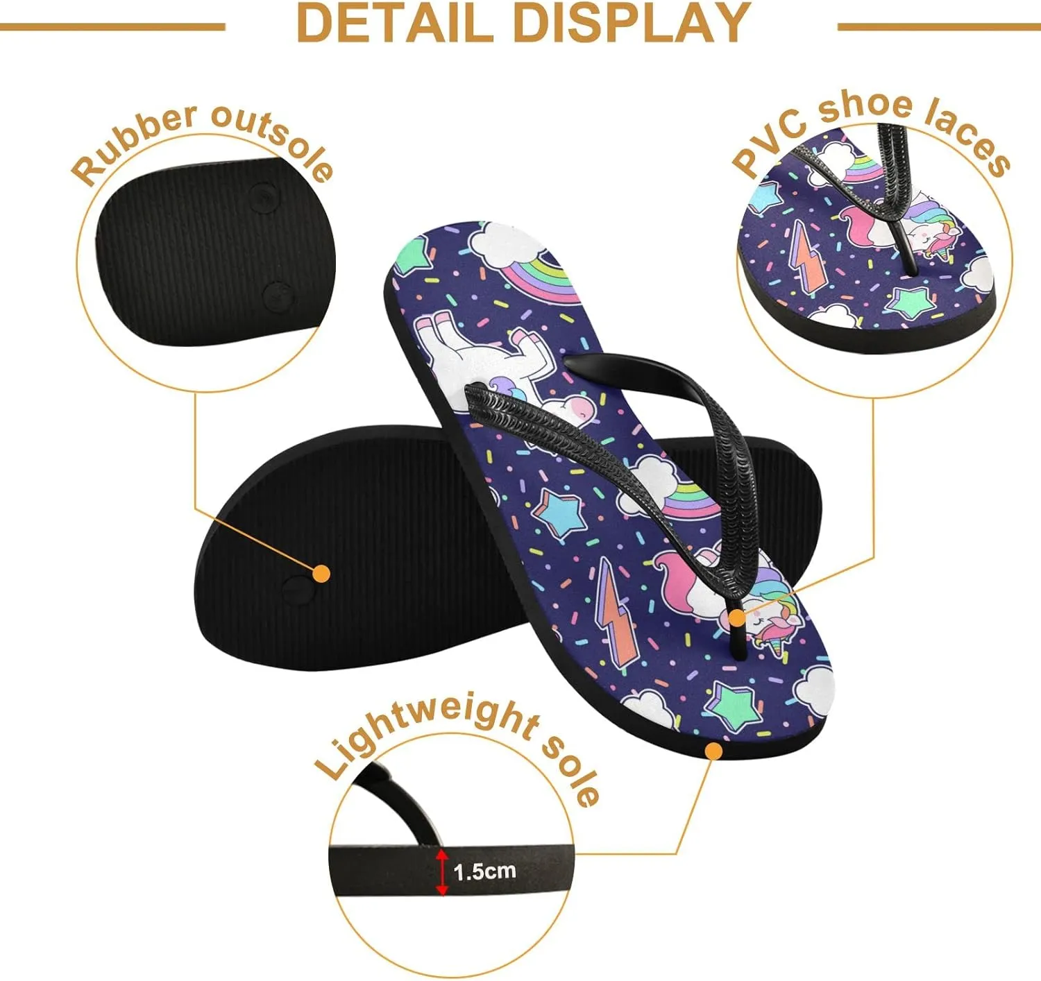 Oyihfvs Flip Flops Flip Sandal Home Slippers Hotel Spa Bedroom for Men Women XS-XXL