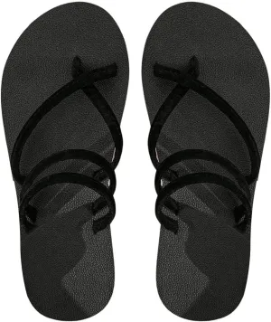 OYOANGLE Women's Criss Cross Strap Flip Flop Flat Sandal Open Toe Slingback Lightweight Summer Solid Sandals