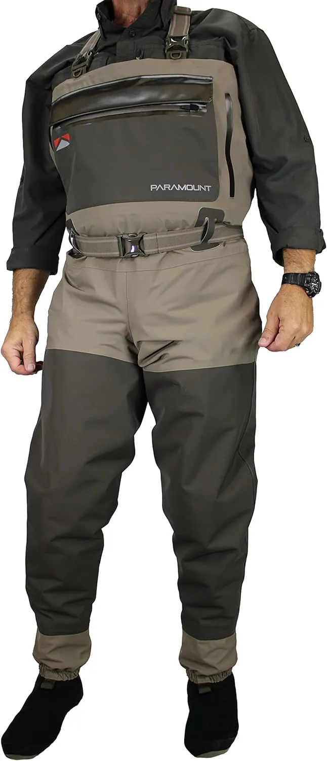 Paramount Outdoors Slate Breathable Stockingfoot Full Wrap 6-Ply Fishing Chest Wader