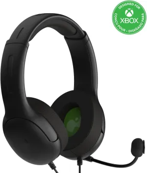 PDP Gaming AIRLITE Xbox Headset with Noise-Cancelling Microphone, Licensed Microsoft Series X|S, Xbox One Accessories, PC/Windows 10/11, Lightweight Wired Power Stereo headphones - Black
