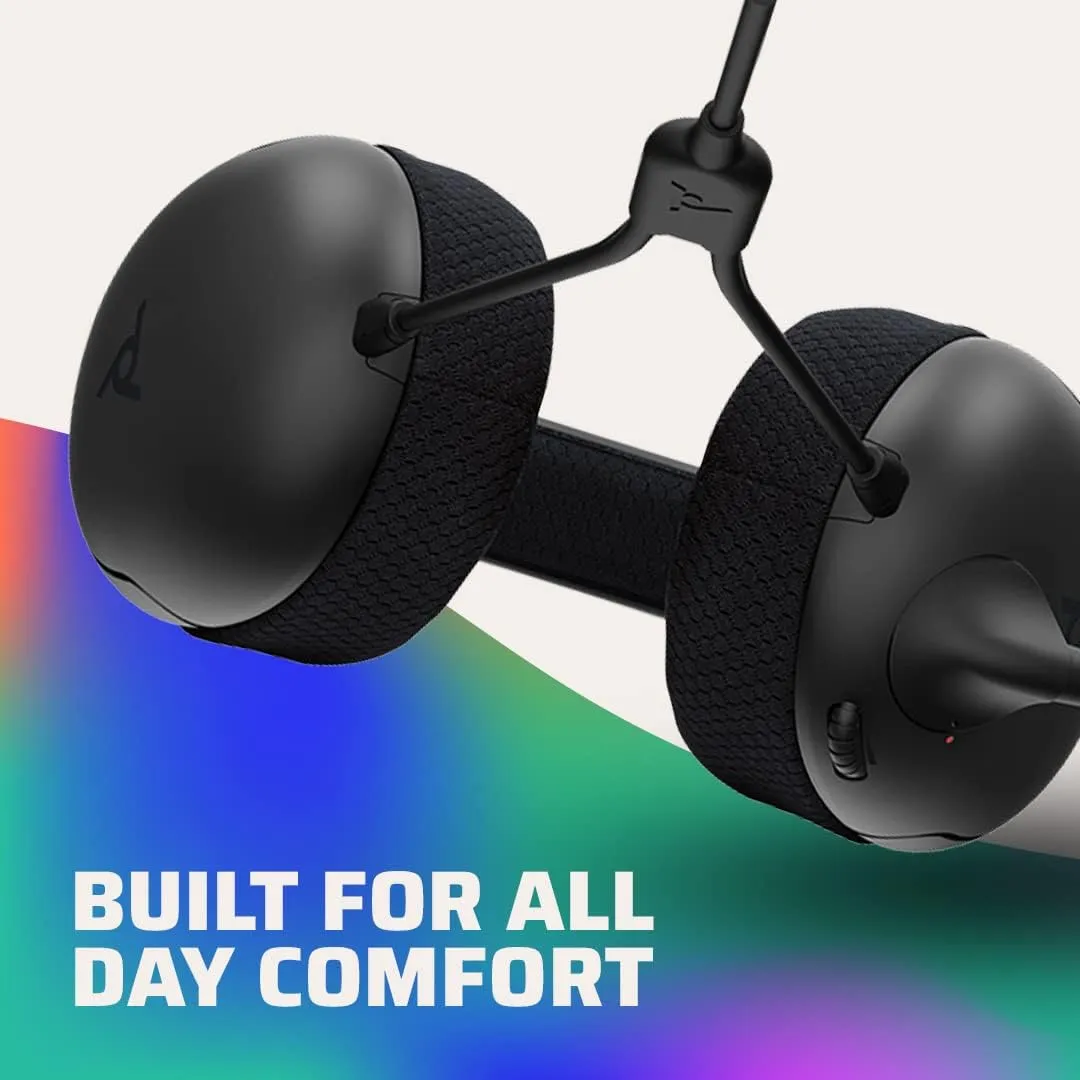 PDP Gaming AIRLITE Xbox Headset with Noise-Cancelling Microphone, Licensed Microsoft Series X|S, Xbox One Accessories, PC/Windows 10/11, Lightweight Wired Power Stereo headphones - Black